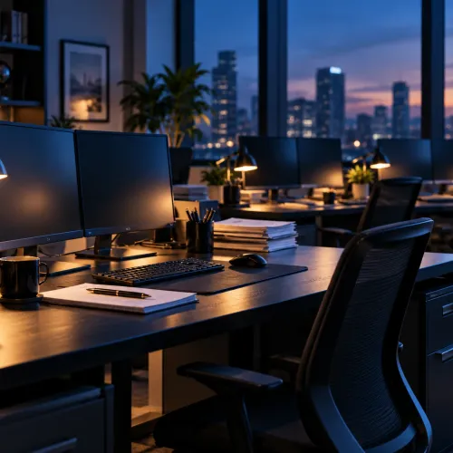 Tax office team working from different locations